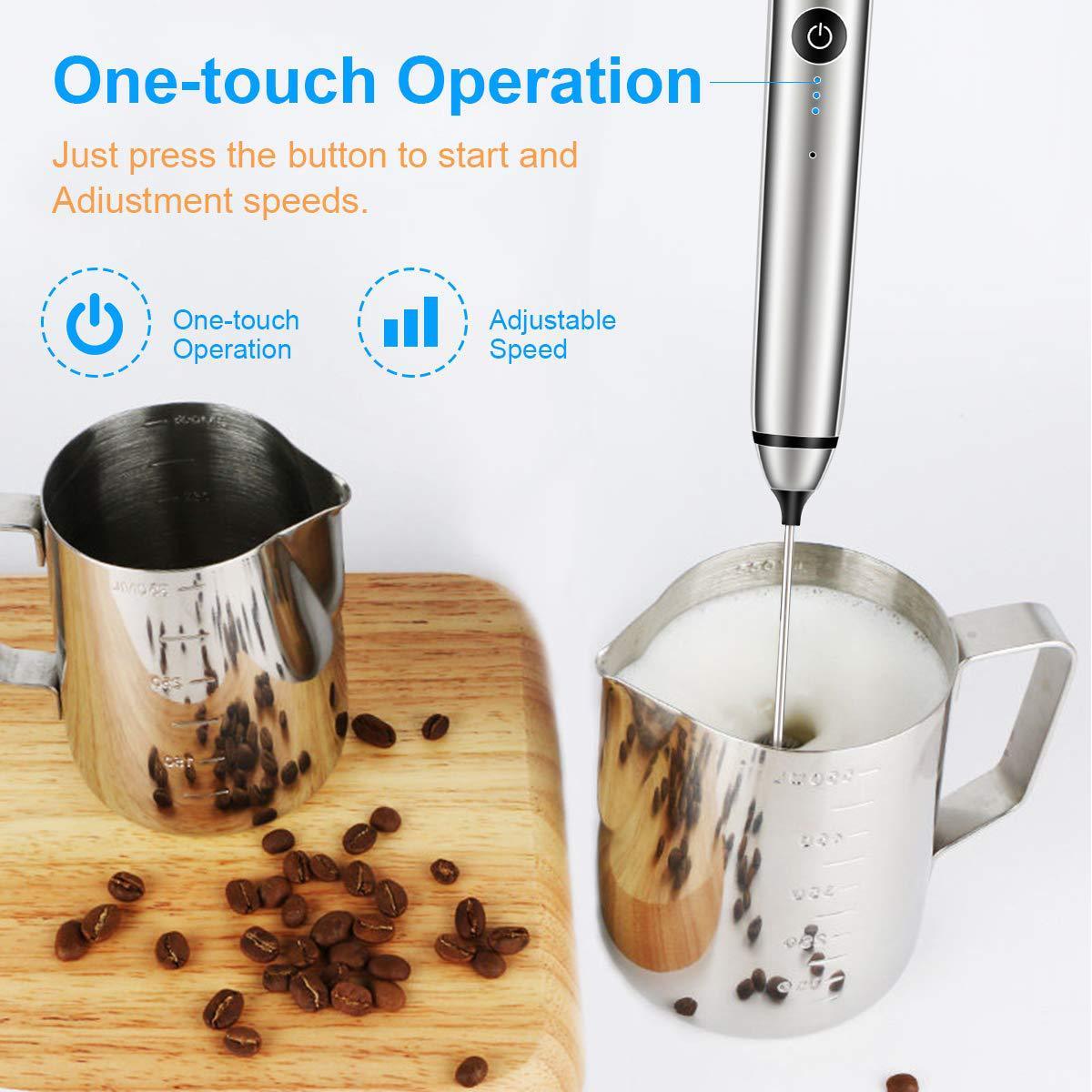USB Rechargeable Frother for Lattes & Cappuccinos