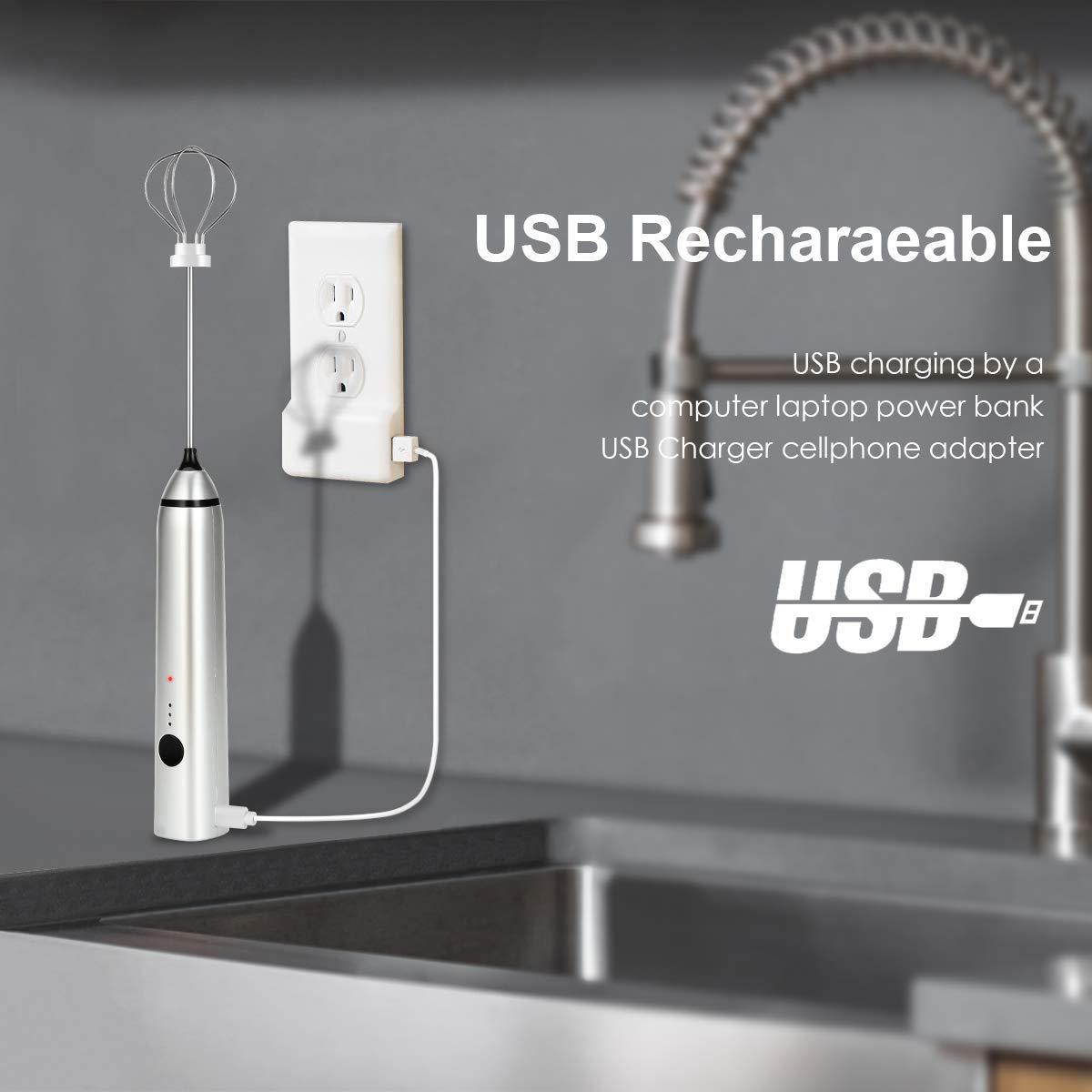 USB Rechargeable Frother for Lattes & Cappuccinos