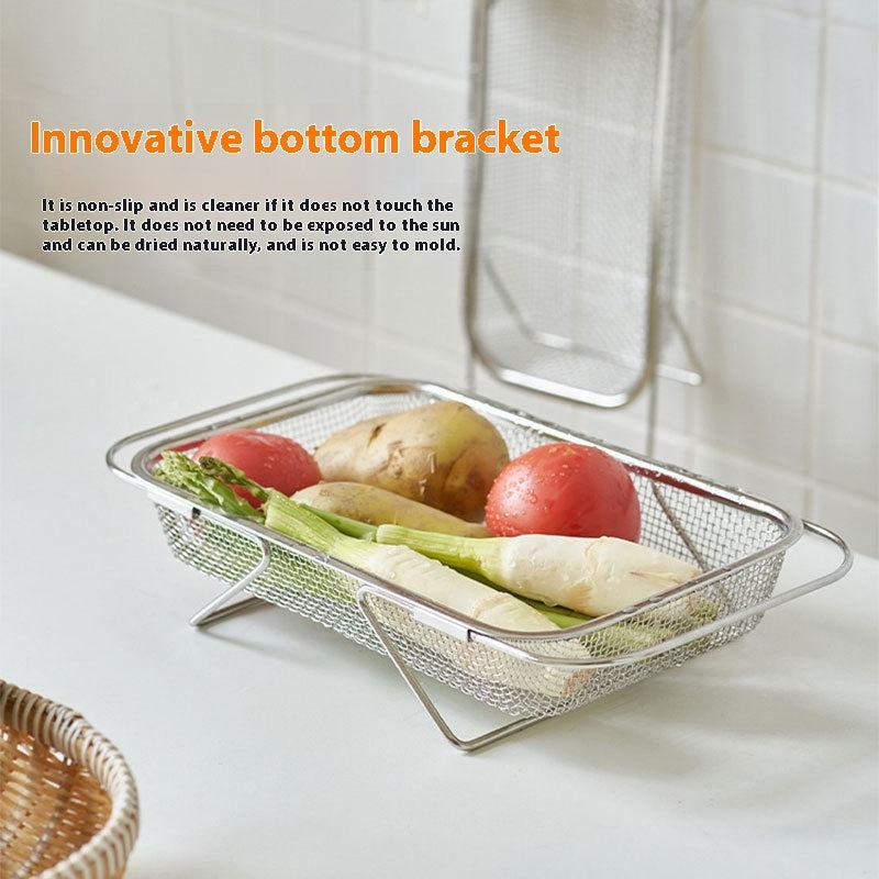 Adjustable Stainless Sink Basket for Washing & Draining